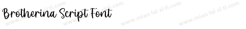 Brotherina Script Font字体转换